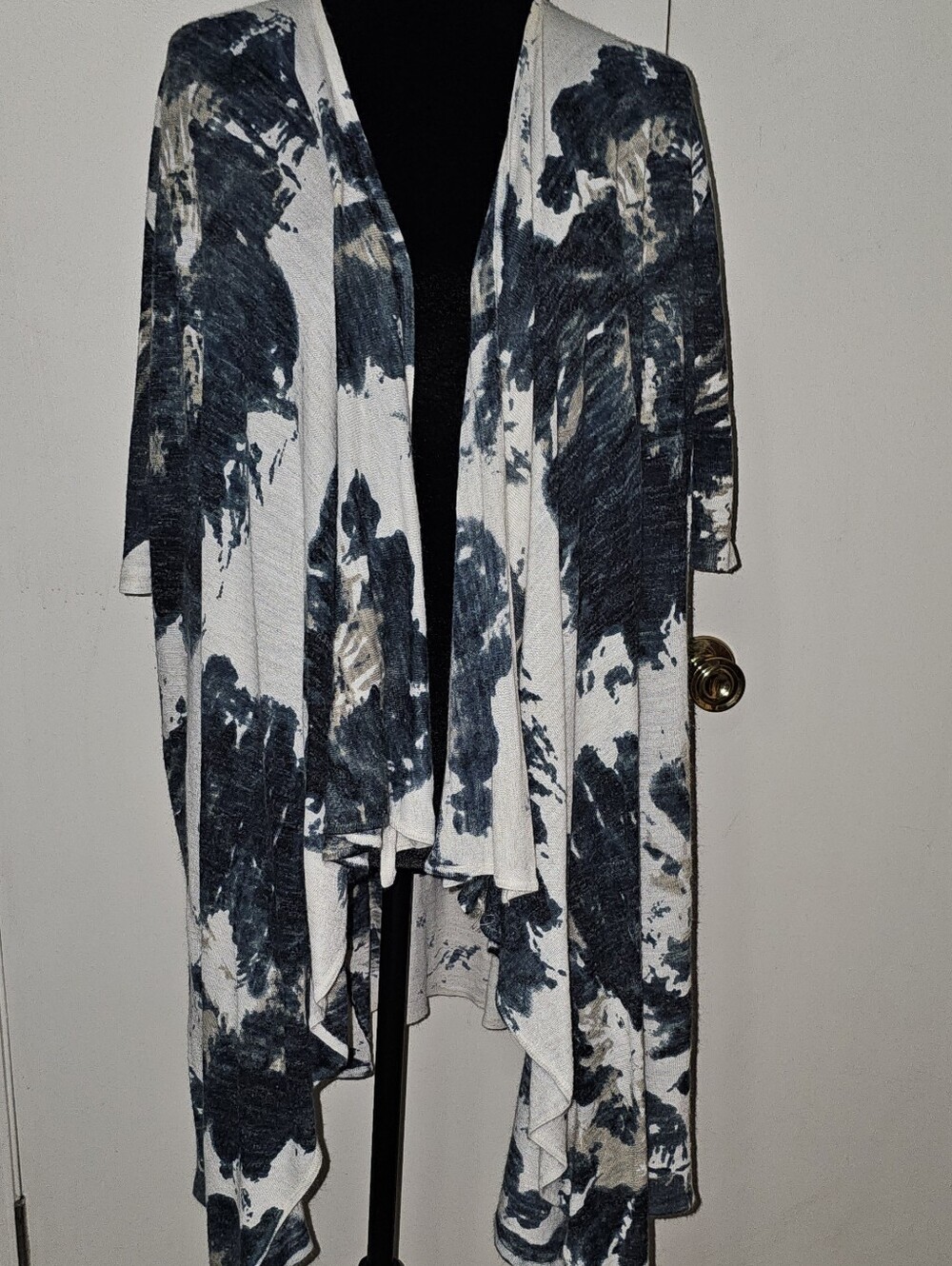 Coldwater Creek Navy and Cream Cardigan Sz XL